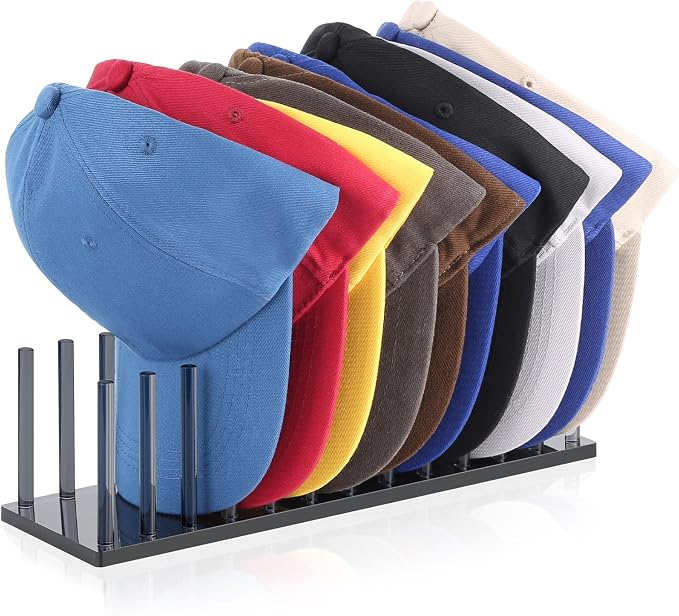 Kadolina Hat Organizer for Baseball Caps, Acrylic Hat Rack for 12 Baseball Caps by Kadolina