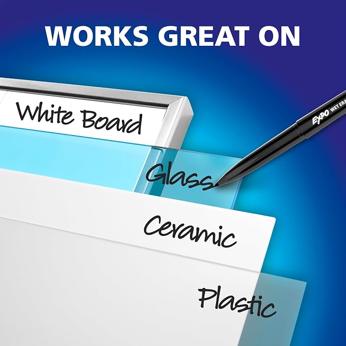 EXPO Wet Erase Markers, Semi-Permanent, Ultra Fine Tip, Organizing - Field & Grace