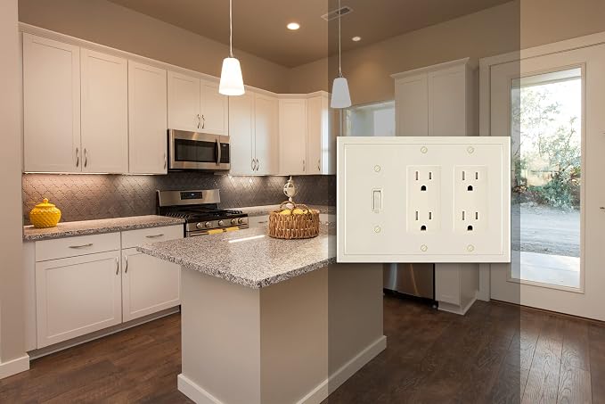 Henne Bery Modern Edge Decorative Wall Plate Switch Plate Outlet Cover - Image 5