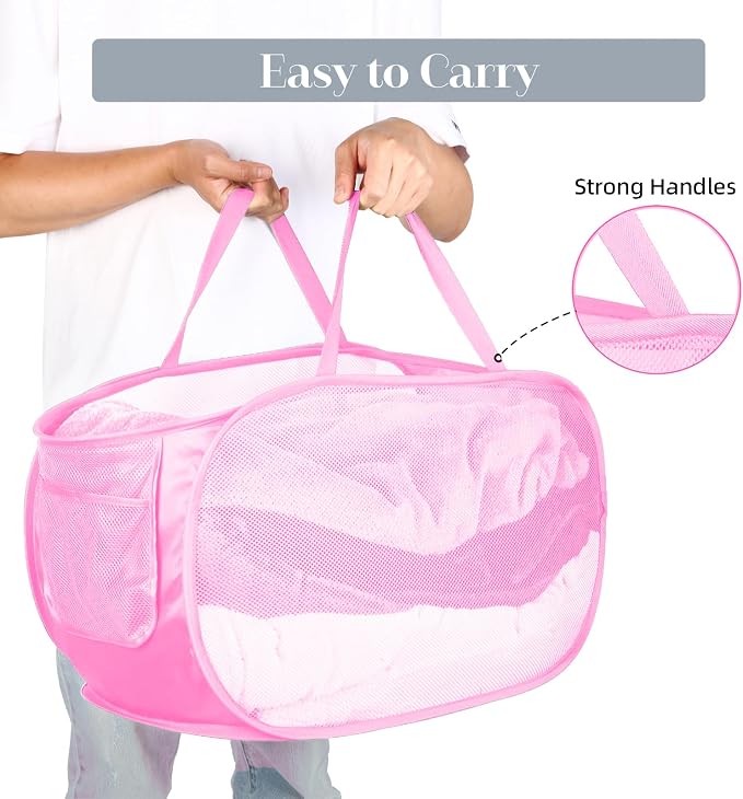 2 Pcs Durable Collapsible Laundry Baskets - Image 3