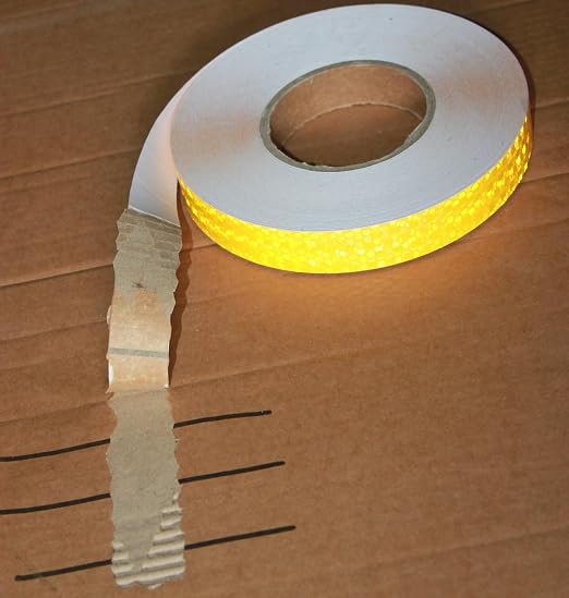 Yellow Reflective Tape Outdoor Waterproof 1 inch, High Visibility Hazard - Image 2