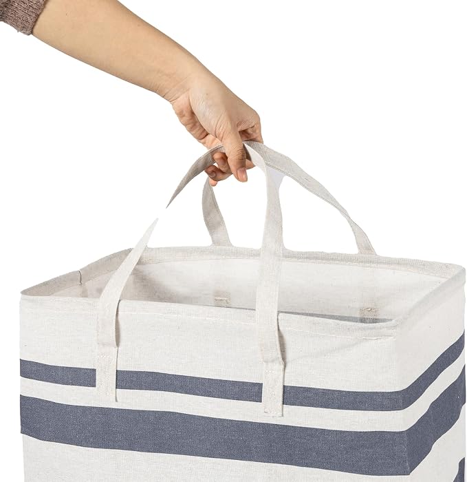 2 Pack Laundry Baskets 100L Extra Large, Waterproof Freestanding Collapsible - Image 6