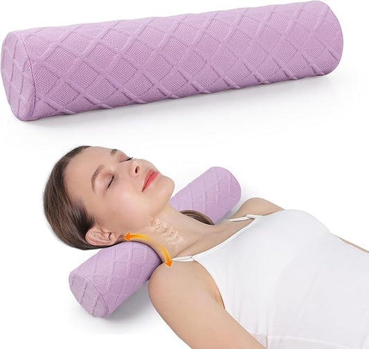 Cozyhealth Cervical Roll Pillow, Medium Soft Memory Foam Neck Round Pillow by Cozyhealth