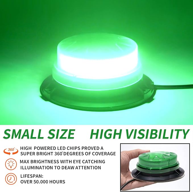 Green Led Emergency Strobe Beacon Lights - Image 3
