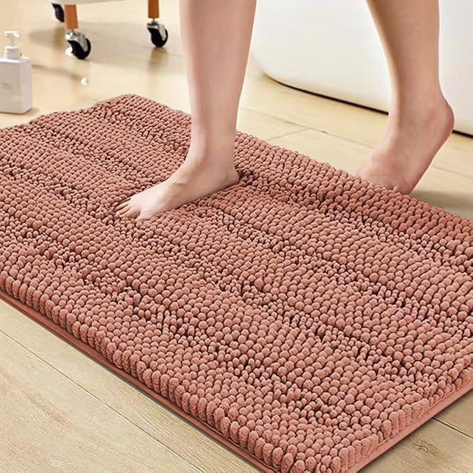 Turquoize Non Slip Shaggy Bathroom Rugs Blue Bath Rugs by Turquoize
