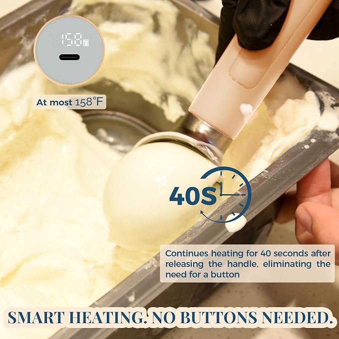 Heated Ice Cream Scoop Rechargeable, Electric Warming Ice Cream Scooper - Image 2