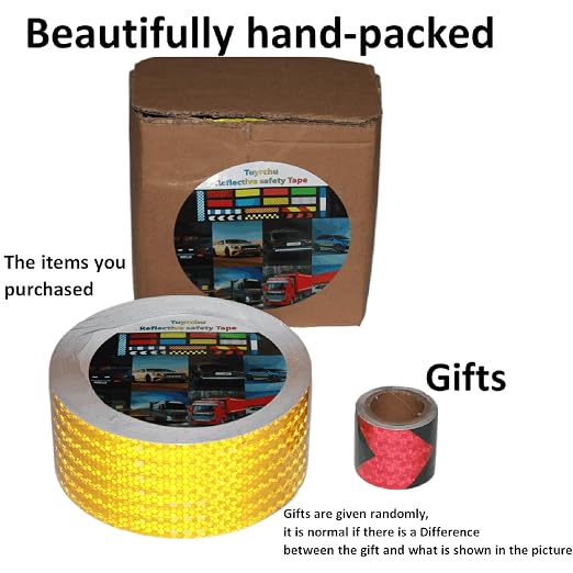 Yellow Reflective Tape 4 inch Wide, Outdoor Waterproof Hazard Conspicuity - Image 4