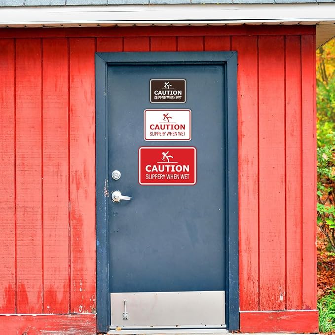 Signs ByLITA Classic Framed Caution: Slippery When Wet Door or Wall Sign Easy - Image 2