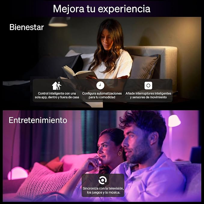 Philips Hue Essential Smart LED A19 Bulb, E26 Base, 2200K-6500K, 800 Lumens - Image 8