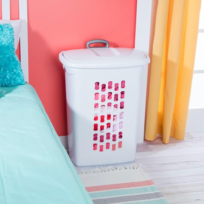Sterilite 3-Pack Ultra Wheeled Hamper, Laundry Basket w/ Flip-Top Lid & - Image 4