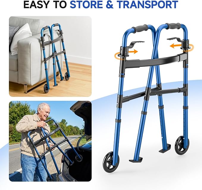 Folding Walker for Seniors, Front Wheel Walker - Image 6