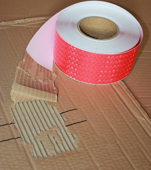 Red Reflective Tape Outdoor Waterproof 3 inch, High Visibility Hazard - Image 2