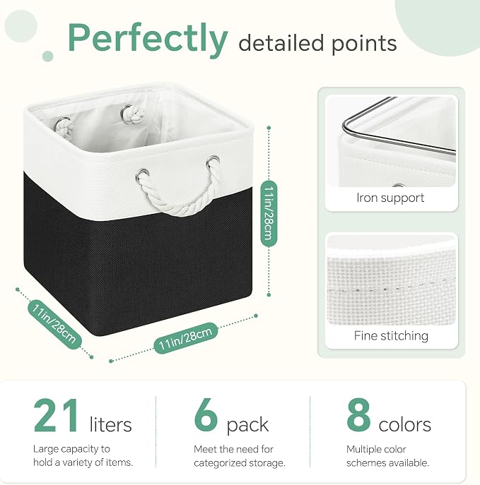 Large 11x11 Inch Cube Storage Bins - Image 4