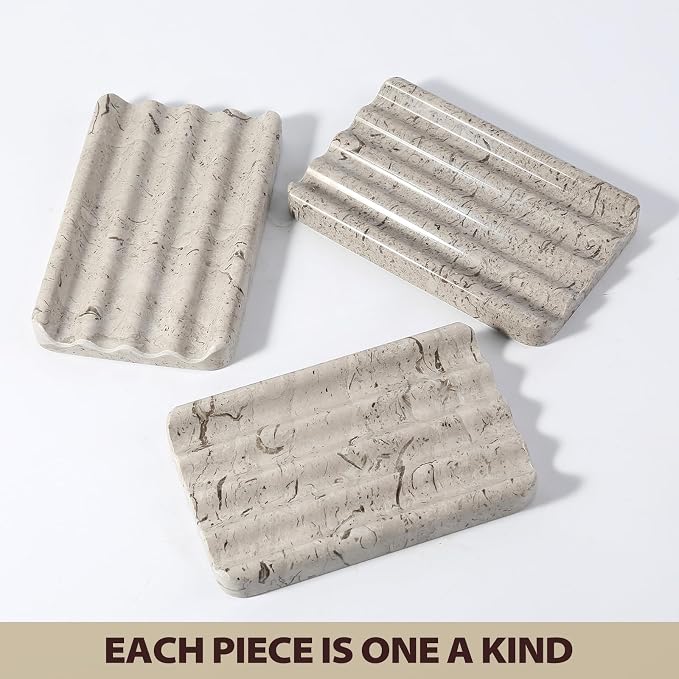 Koville Natural Grey Marble Soap Dish - Image 6