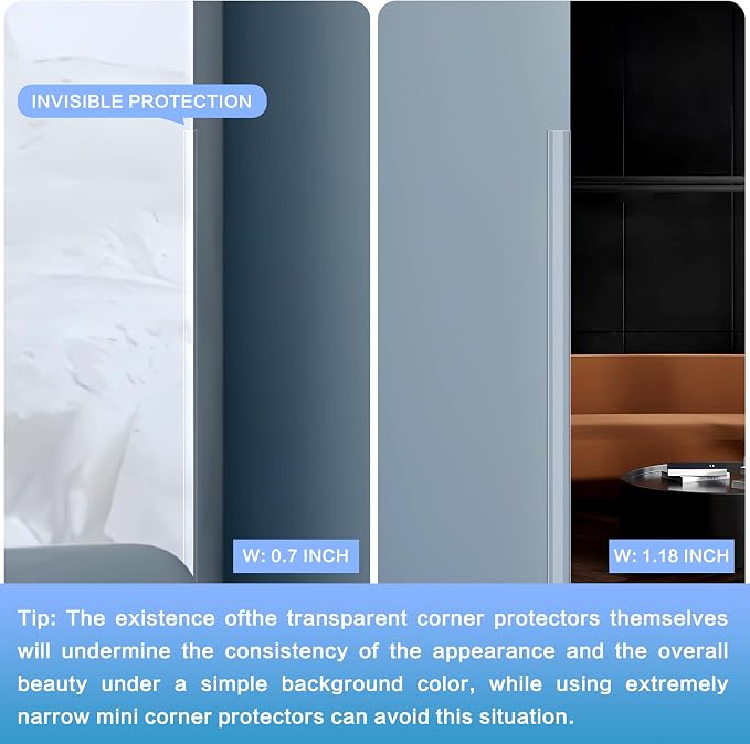 Clear Self-Adhesive Mini Wall Corner Protectors, Cute Corner Guards & Edge - Image 6