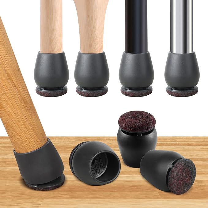 16PCS Small Chair Leg Floor Protectors, Metal Chair Leg Caps Covers Silicone by GAGUIUP
