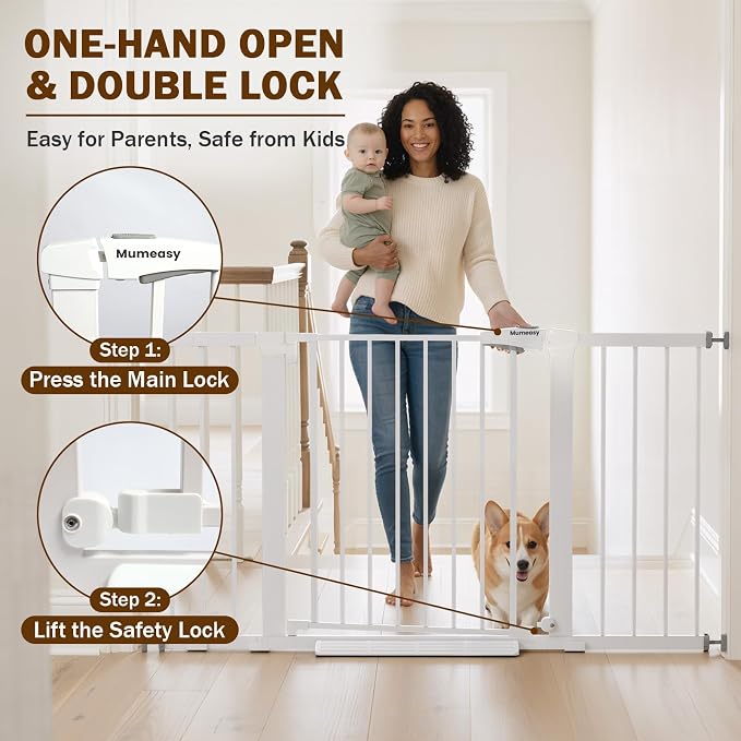 Mumeasy 29.7–51 Inch Extra Wide Baby Gate - Image 5