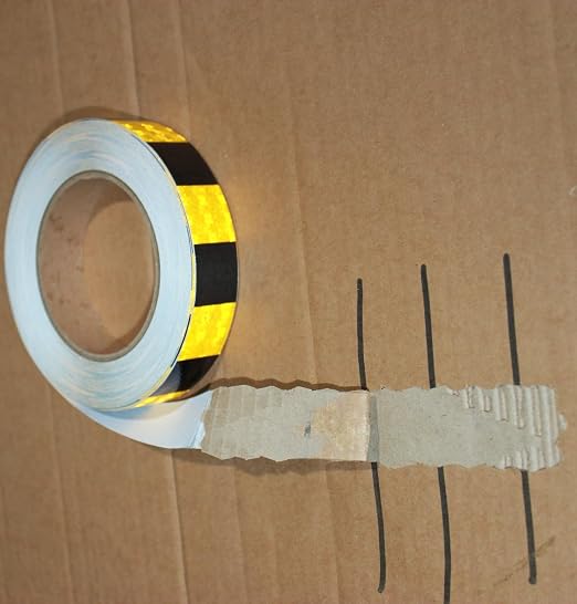 Yellow Black Reflective Tape Outdoor Waterproof 1 inch X 166 feet, High - Image 2