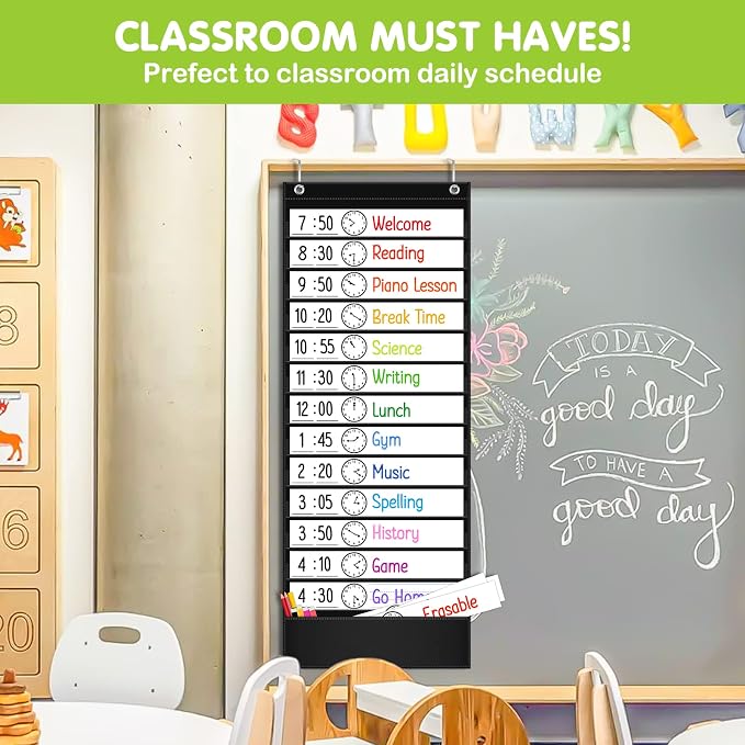 EAMAY Daily Schedule Pocket Charts, Teacher Schedule Chart - Image 3