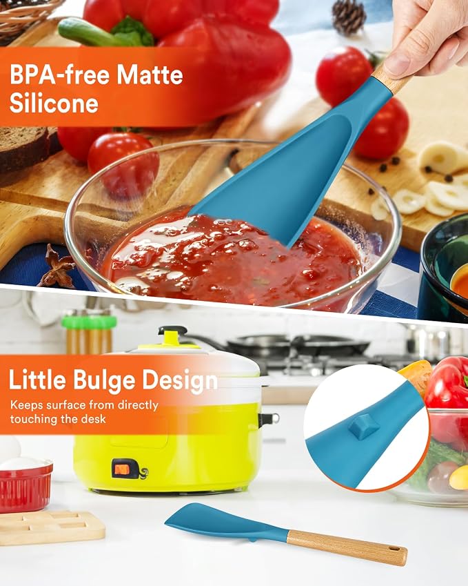 Multifunction Spatula Spoon for Nonstick Cookwares, Sturdy BPA-Free Matte - Image 5