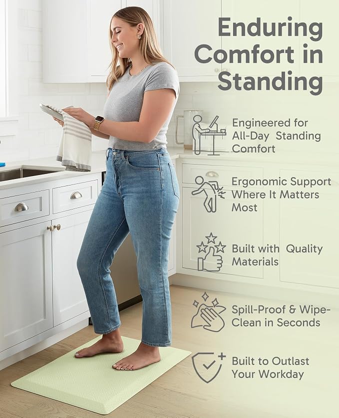 Ophanie Kitchen mats for Floor, 3/4 inch Thick, Kitchen Rugs, Waterproof - Image 3