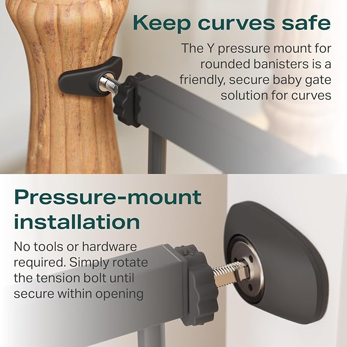 Cumbor 29.7-40.6" Baby Gate for Stairs, Baby Essential Safety Gate, Mom's - Field & Grace