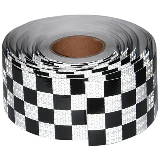 Black White Reflective Tape 4 inch X 166 feet, Outdoor Waterproof Hazard by tuyrchu