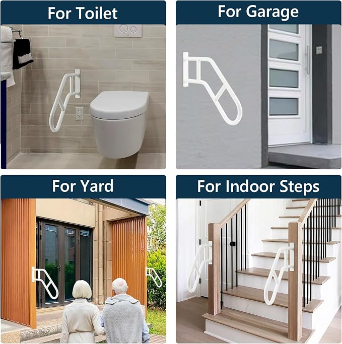 Hand Rails for Outdoor Steps & Elderly, U-Shape Wall Mount Stair Railing - Image 8