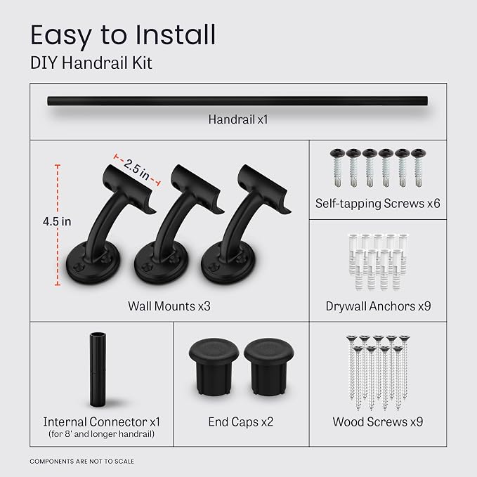 Meranti Aluminum Handrail for Indoor or Outdoor Steps and Stairs – Hand Rails - Image 7