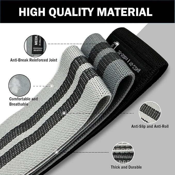 Non-Slip Fabric Resistance Bands - Image 3