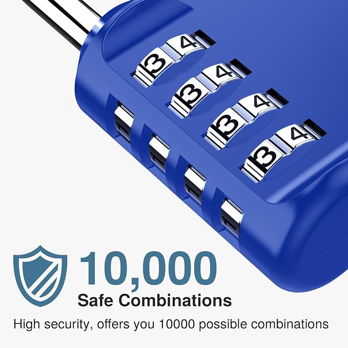 Puroma 1 Pack Combination Lock for Locker 4 Digit Outdoor Waterproof Padlock - Image 2