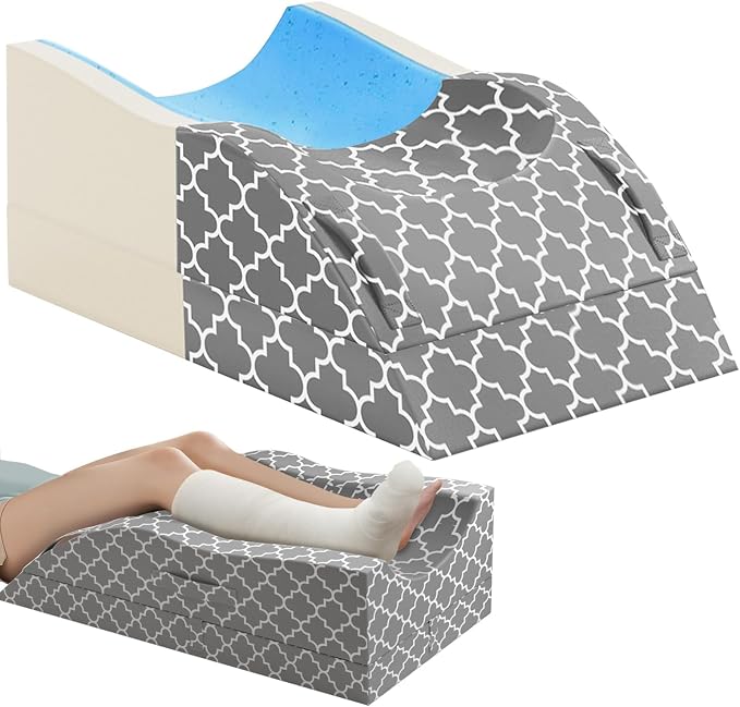CloudBliss Adjustable Leg Elevation Pillow After Surgery, Memory Foam Wedge by CloudBliss