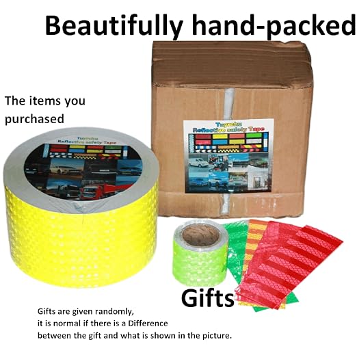 Industrial Reflective Tape Fluorescent Yellow 4 inch Wide, Outdoor Waterproof - Image 4