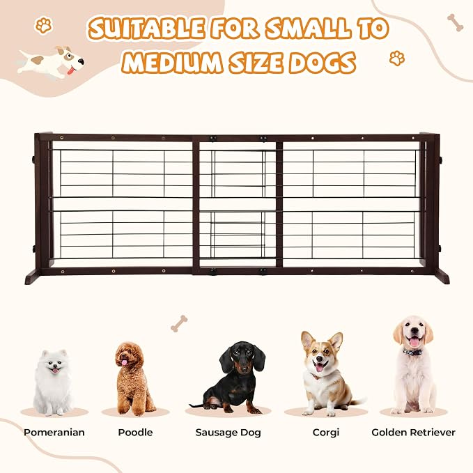 COZIWOW 38-67" Dog Gate Indoor, Free Standing Pet Gate - Image 2