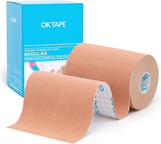 OK TAPE Regular Original Cotton Kinesiology Tape, Elastic Water Resistant by OKTAPE