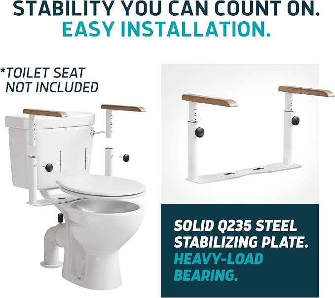 Lunderg Toilet Safety Rails for Seniors - Image 4