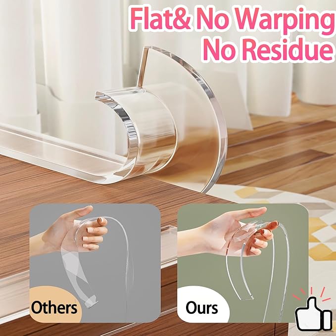 Clear Soft Corner Protectors for Furniture Strip, 1.2in x 13FT, Sharp Edge & - Image 5