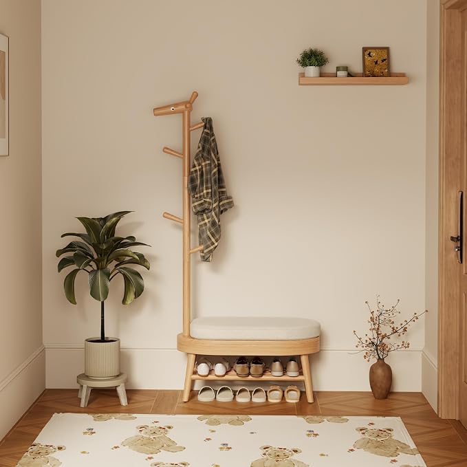 AQIMUELE Shoe Bench Entryway, Coat Rack - Image 6
