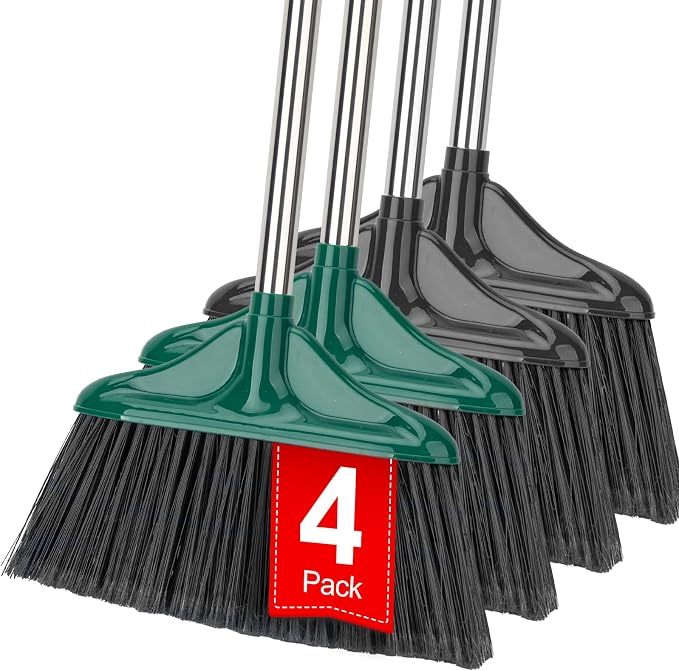 4 PCS Heavy Duty Broom Outdoor/Indoor Commercial Broom - Field & Grace