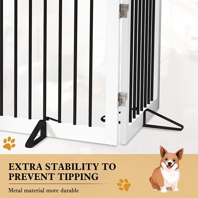 Freestanding Pet Gate Metal Support Feet, Triangle Support Feet Set of 2 - Image 7