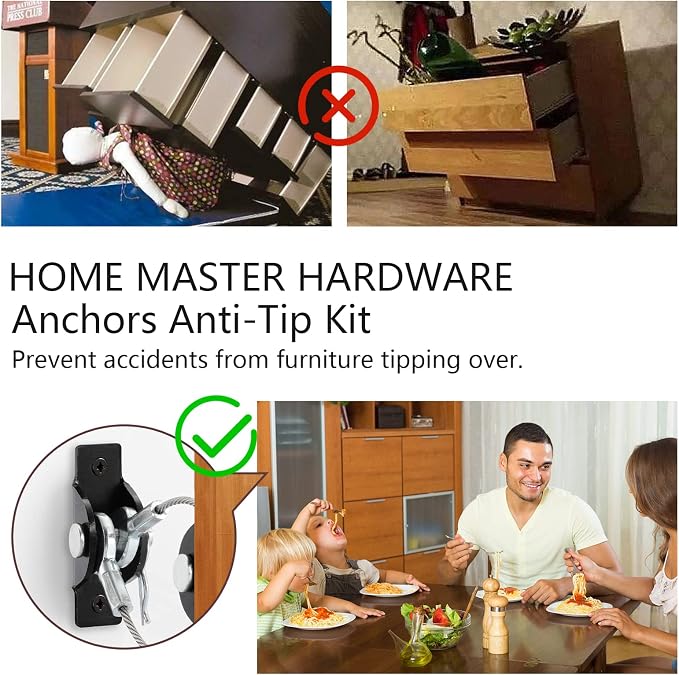 Furniture Anchors Anti-Tip Kit- Furniture Straps - Image 2