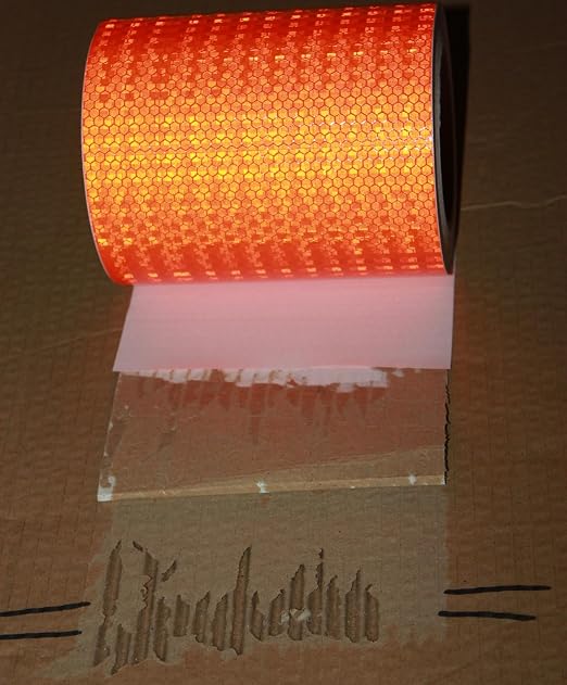 Orange Reflective Tape Outdoor Waterproof 6 inch, High Visibility Hazard - Image 2