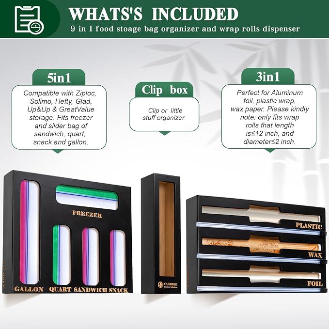 Calmbee 9-in-1 Bamboo Kitchen Organizer - Image 3