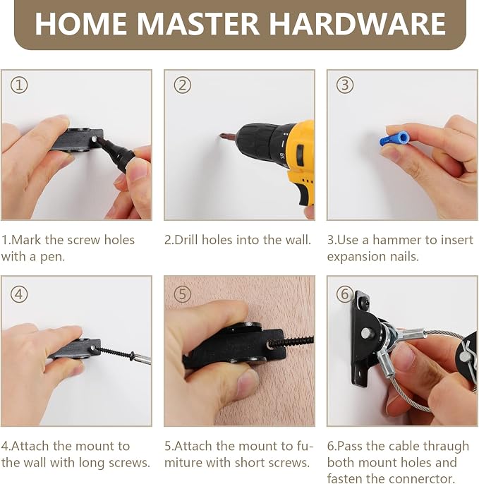 Furniture Anchors Anti-Tip Kit- Furniture Straps - Image 7