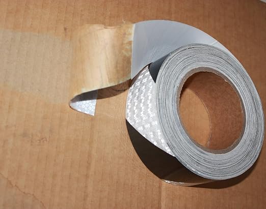 Black White Reflective Tape 2 inch X 66 feet X 10 Rolls, Outdoor Waterproof - Image 3