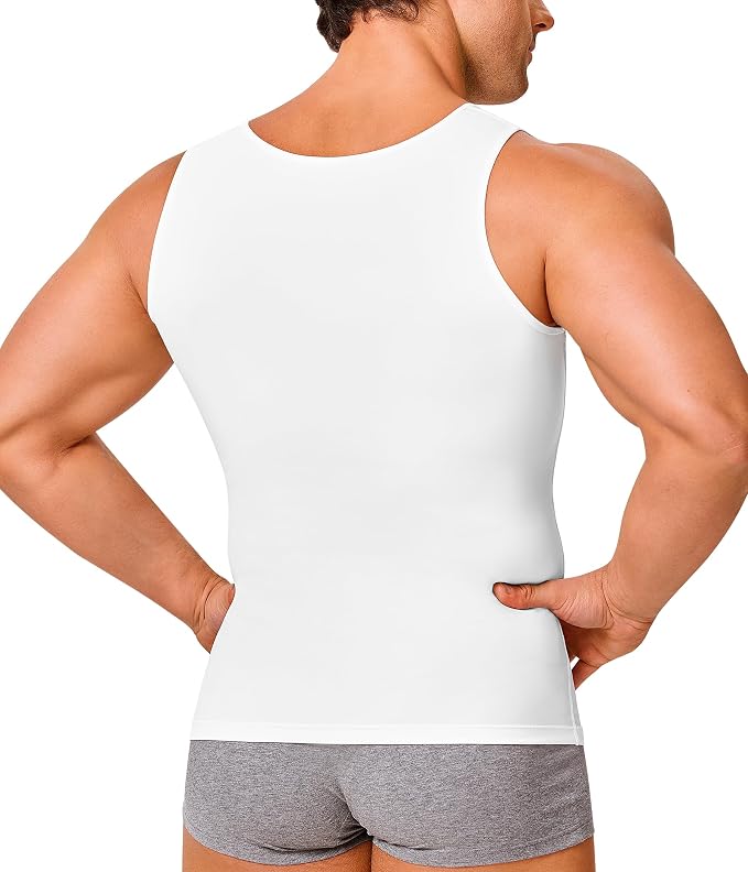 Gotoly Men Compression Shirt Shapewear Slimming Body Shaper Vest Undershirt - Image 2