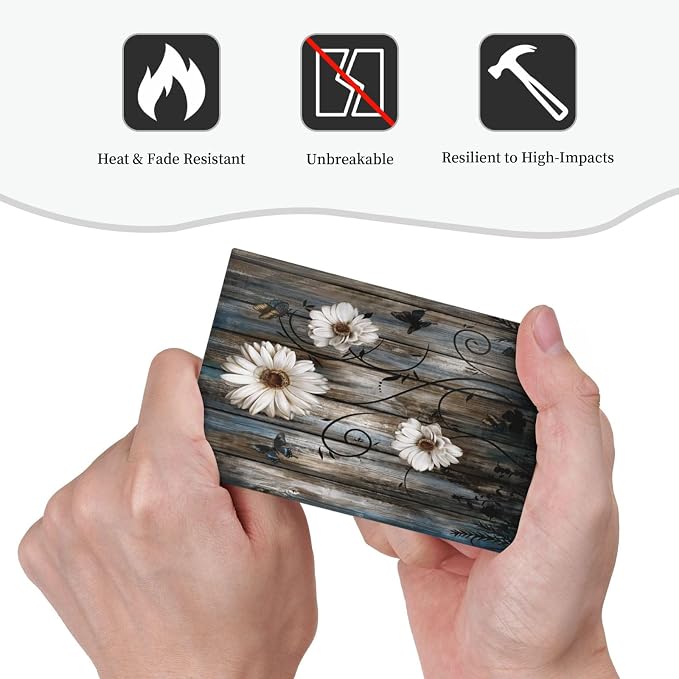 Rustic Wood Background Floral Butterfly Daisy Light Switch Cover Plate 1 Gang - Image 6