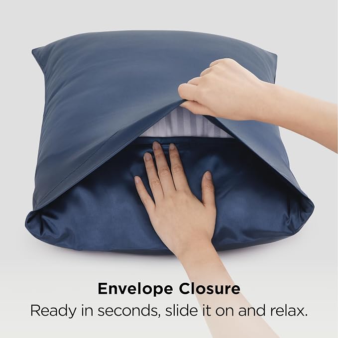 Bedsure Satin Pillowcase 2 Pack Similar to Silk Pillow Cases Standard Size - Field & Grace