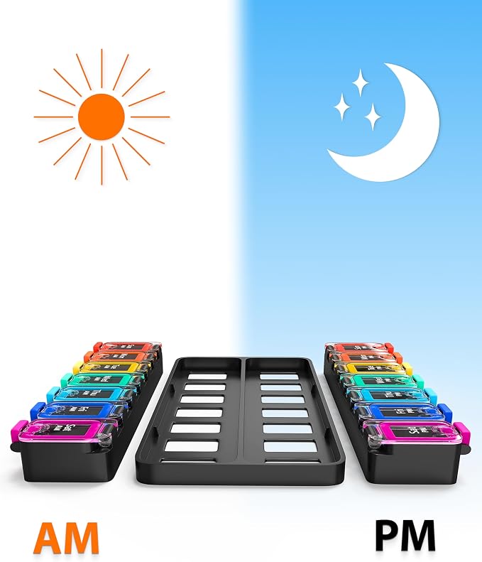 Large Weekly Pill Organizer 2 Times a Day – AM/PM Medicine Organizer - Image 2
