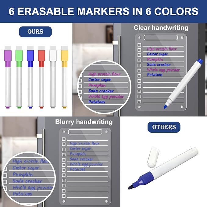 2 Pcs Acrylic Magnetic Dry Erase Board - Image 4